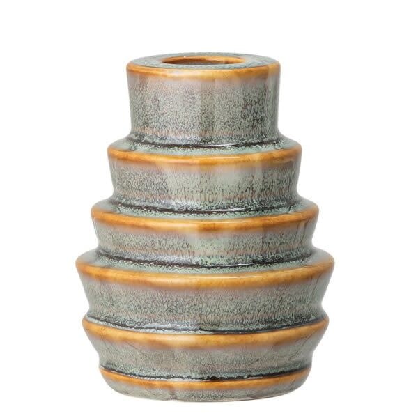 Stoneware Taper Holder, Reactive Glaze — alternate view 2