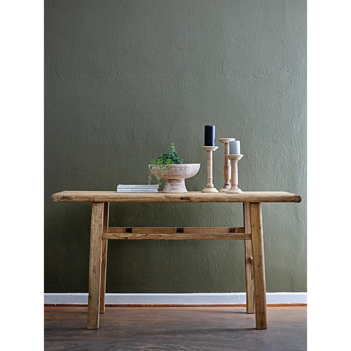 Reclaimed Elm Wood Console Table