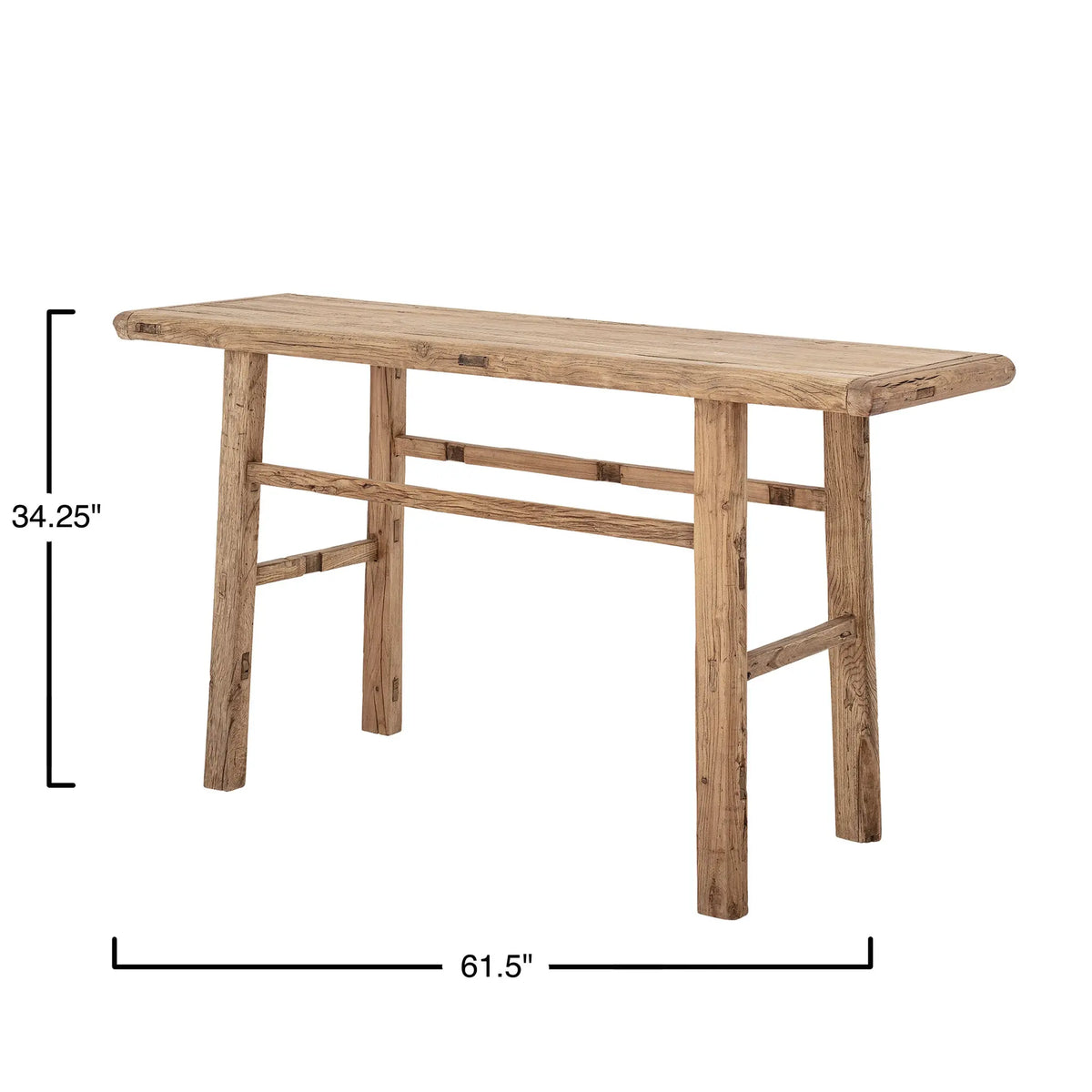 Reclaimed Elm Wood Console Table — alternate view 5
