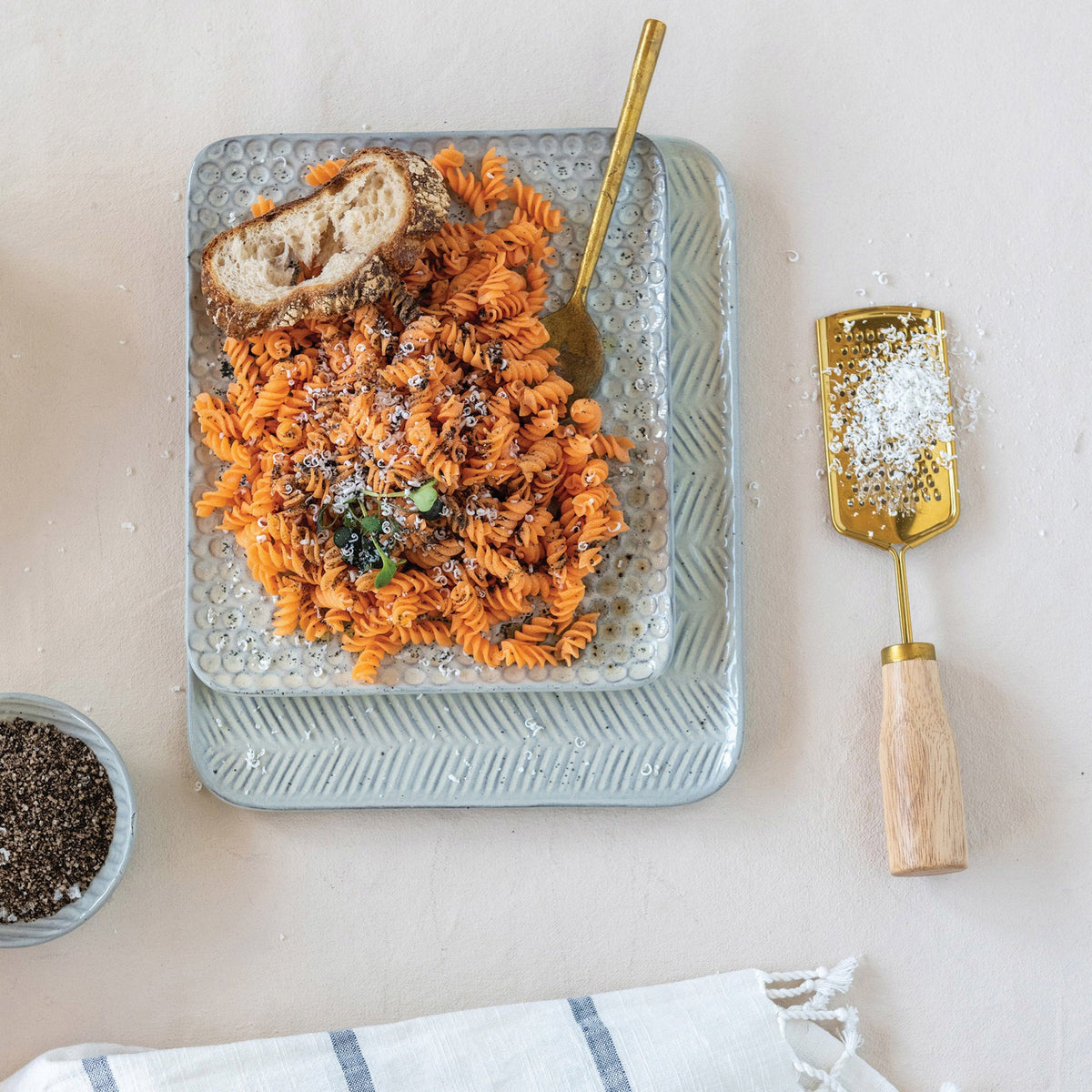 Debossed Stoneware Platter — alternate view 2