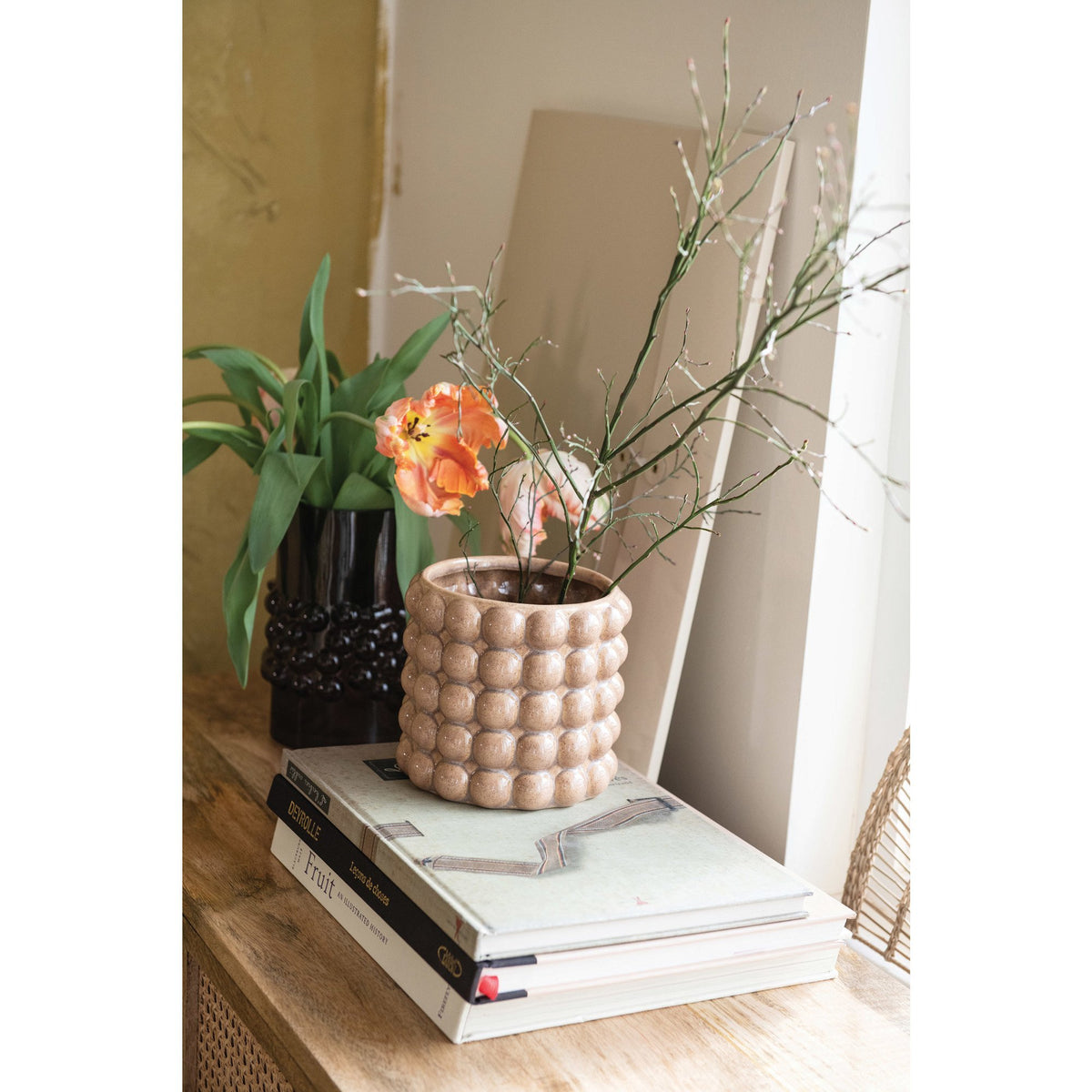 Embossed Stoneware Planter — alternate view 3