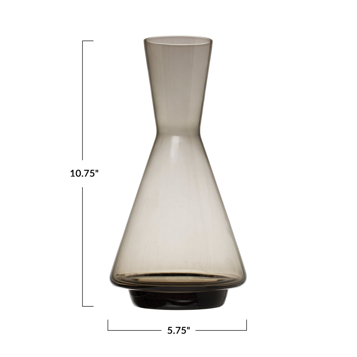 Glass Decanter, Smoke Color — alternate view 2