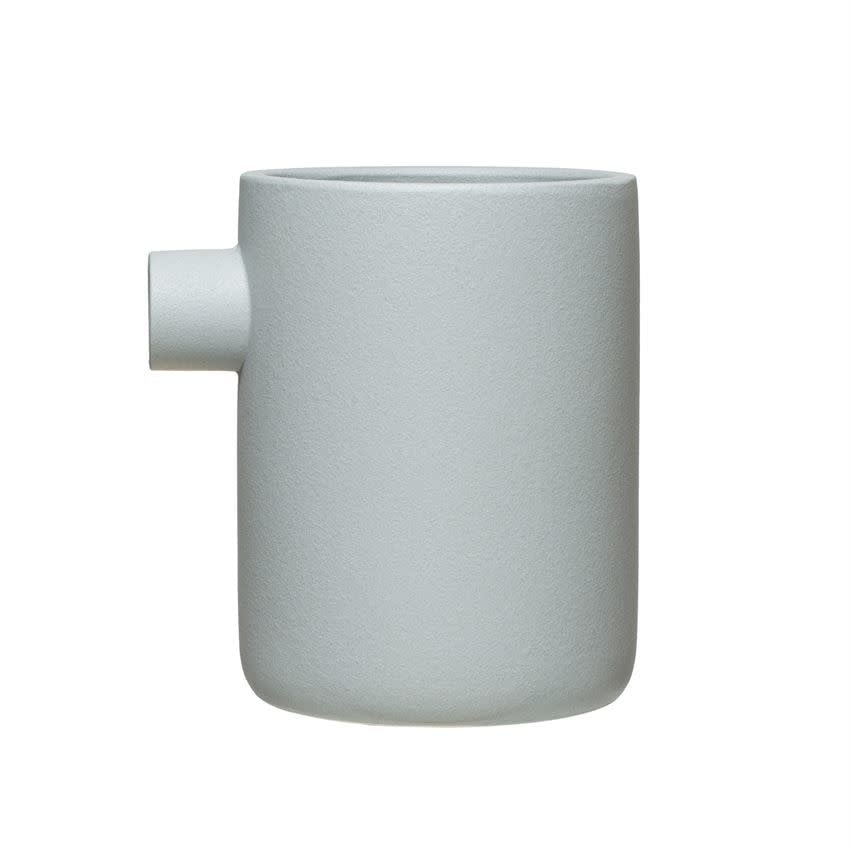 Stoneware Vase, Matte Blue — alternate view 3