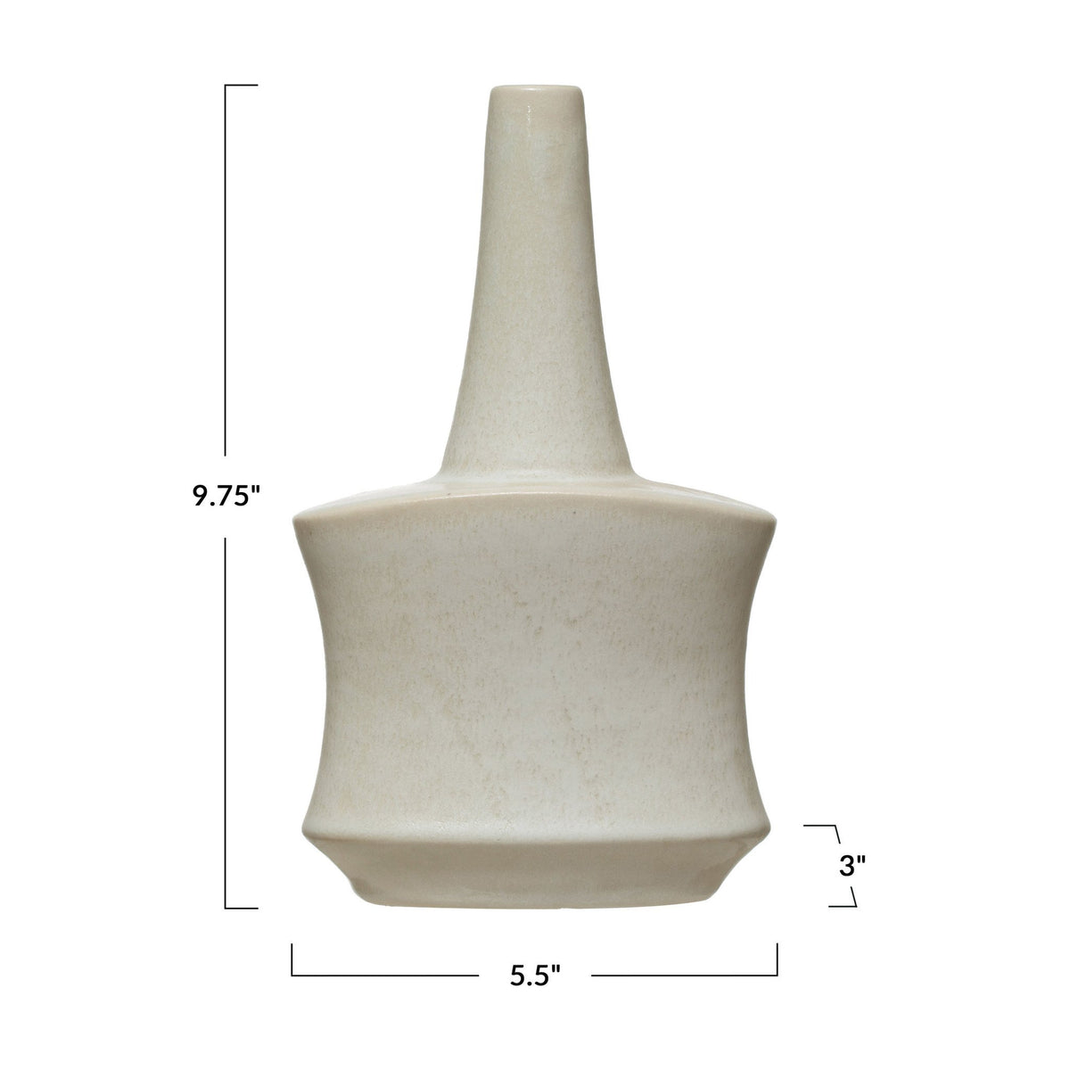 Decorative Stoneware Vase with Reactive Glaze — alternate view 2
