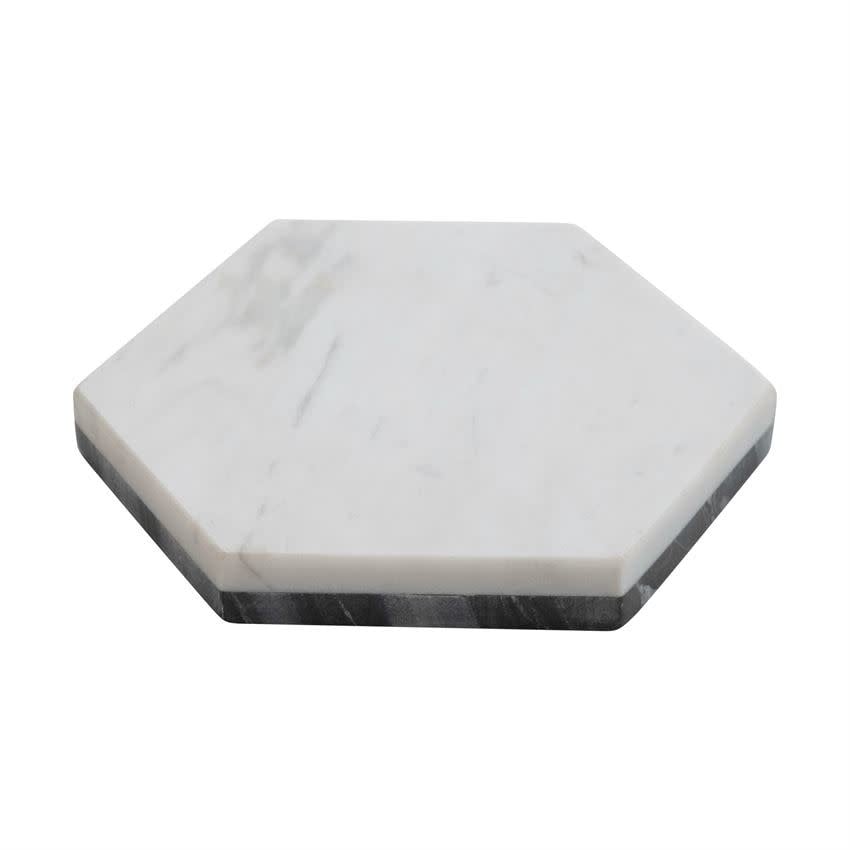 Hexagon Reversible Cheese/Cutting Board, Grey & White — alternate view 2