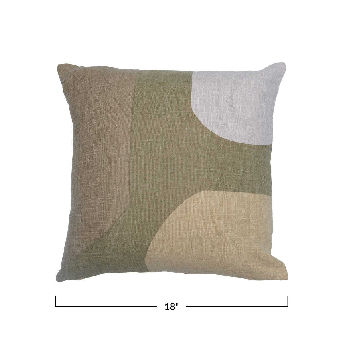 Square Printed Cotton Pillow, Multicolor — alternate view 2
