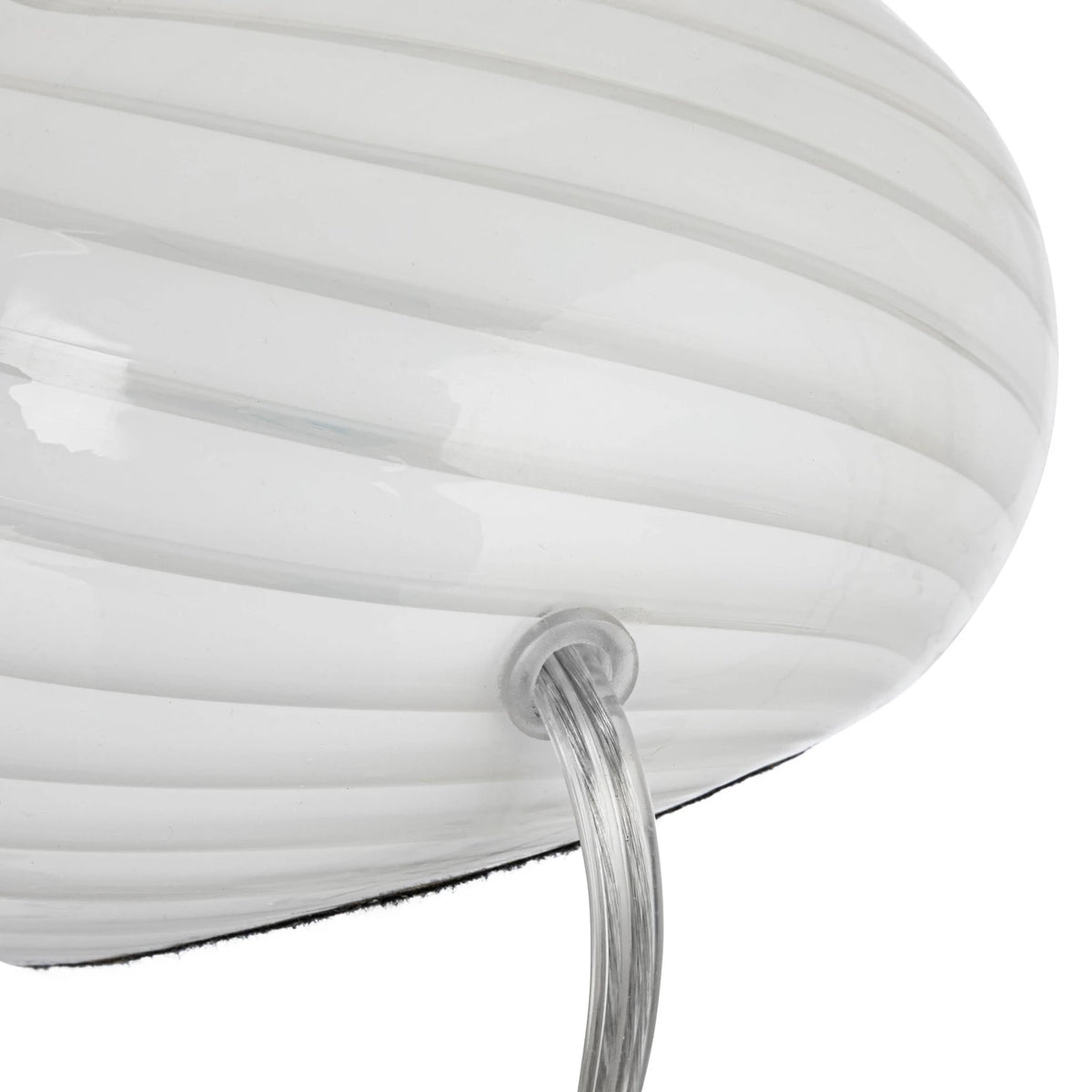 Blown Glass Table Lamp, White — alternate view 4