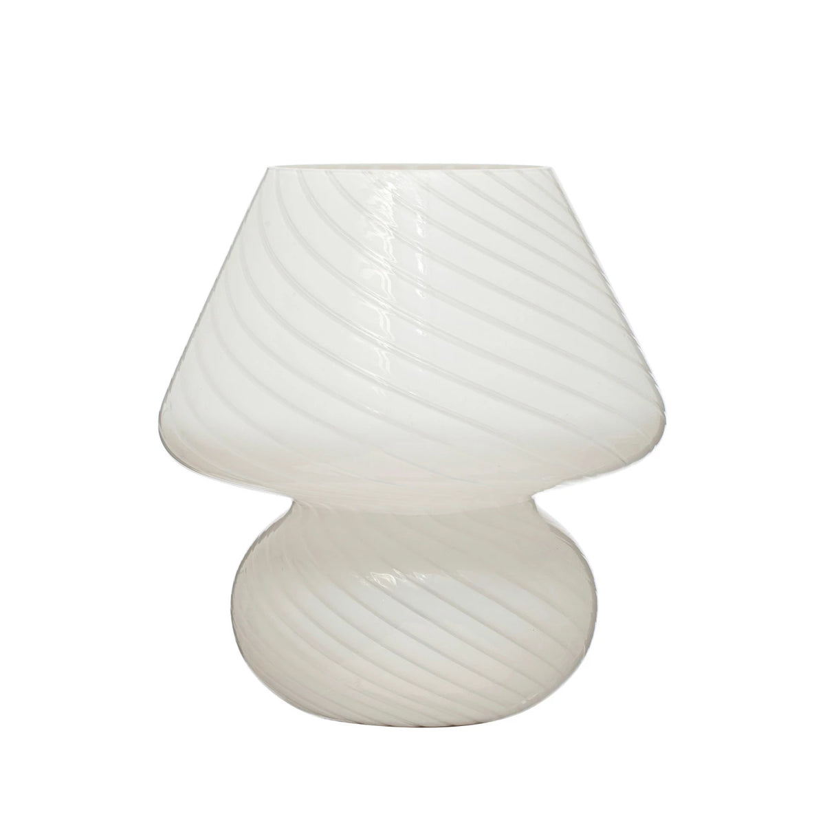 Blown Glass Table Lamp, White — alternate view 3