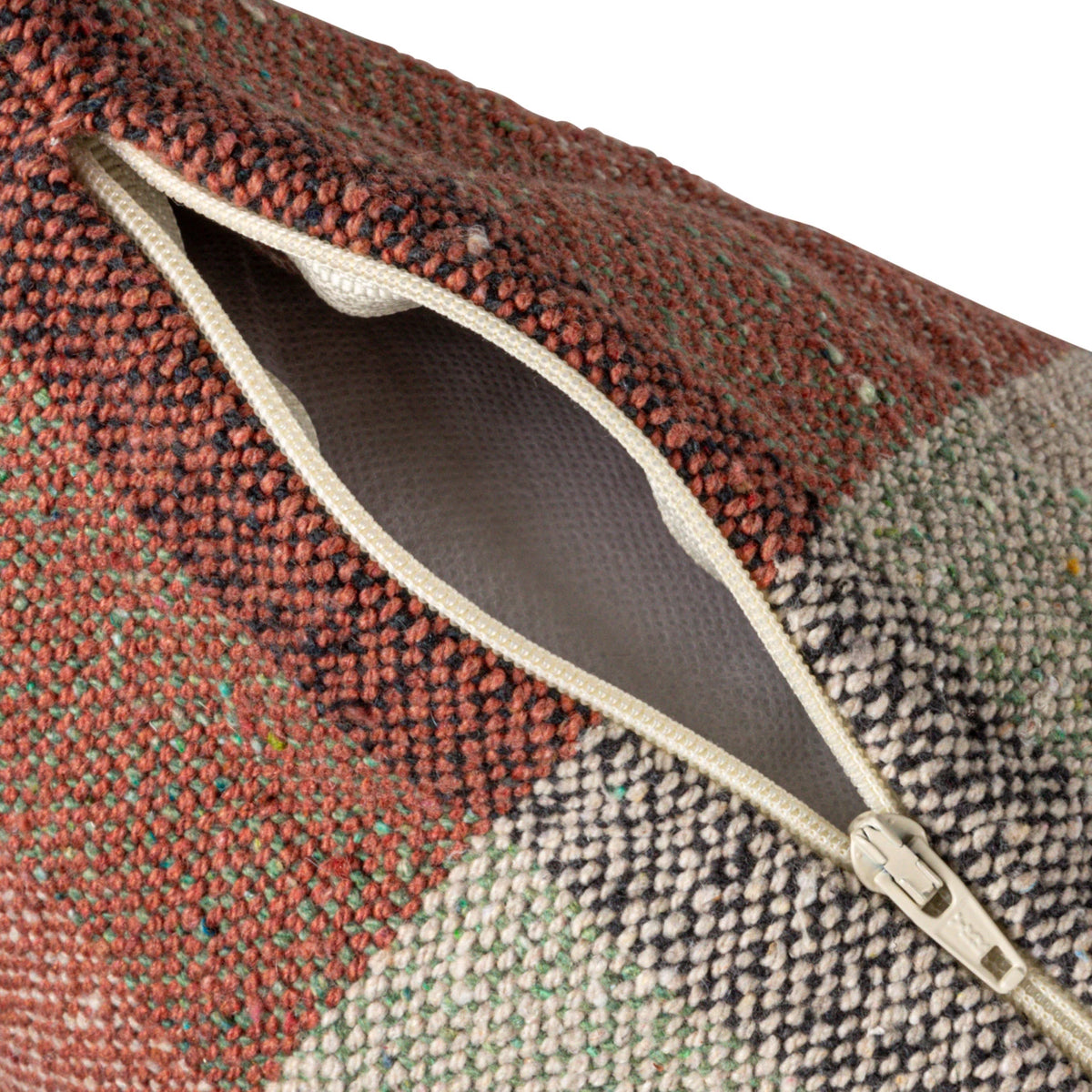Square Woven Recycled Cotton Blend Pillow — alternate view 4