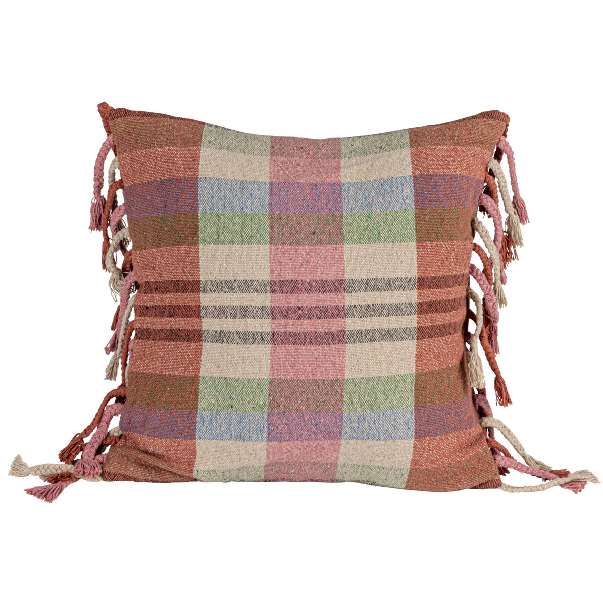 Square Woven Recycled Cotton Blend Pillow — alternate view 5