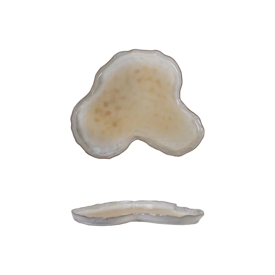Stoneware Organic Shaped Plate