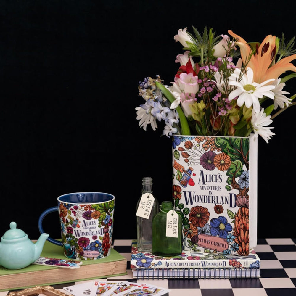 Alice in Wonderland Large Book Vase