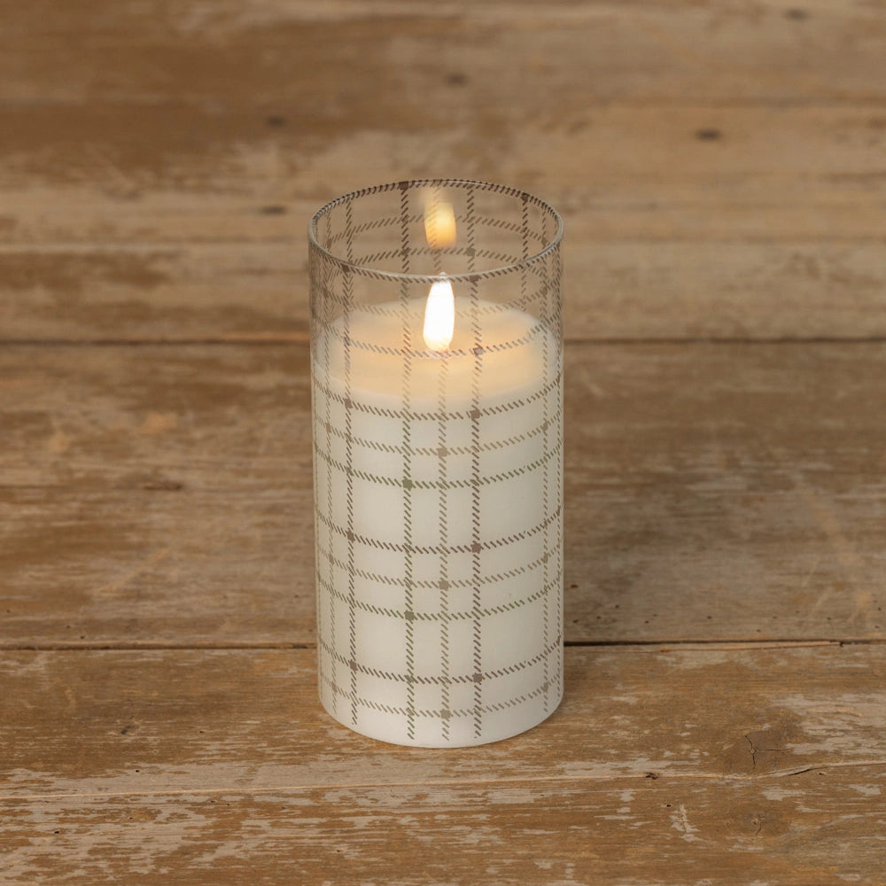 Andri Plaid Glass 3D Flame Candle — alternate view 3