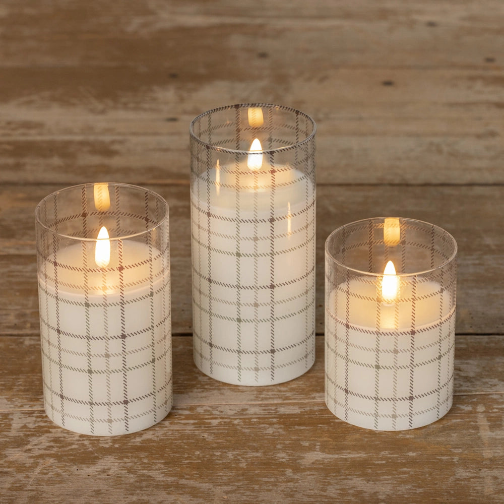 Andri Plaid Glass 3D Flame Candle — alternate view 4