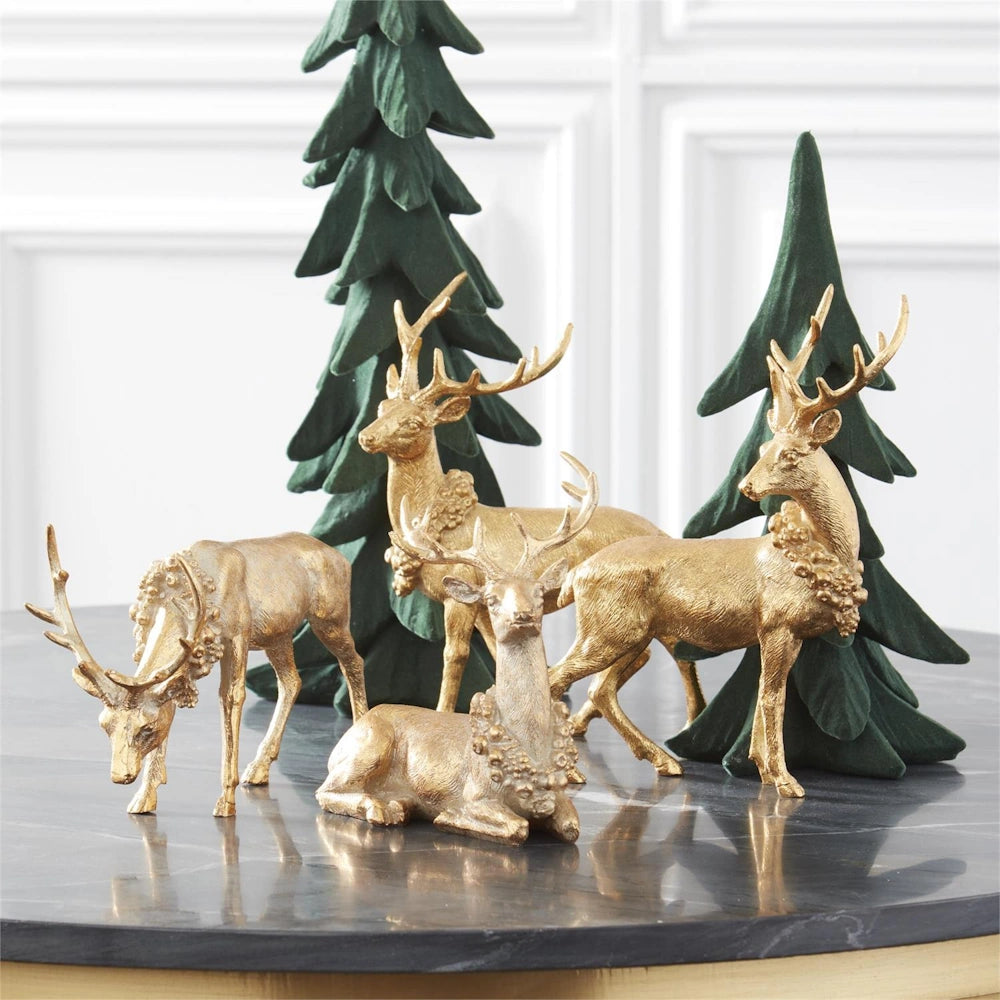 Antique Gold Resin Deer