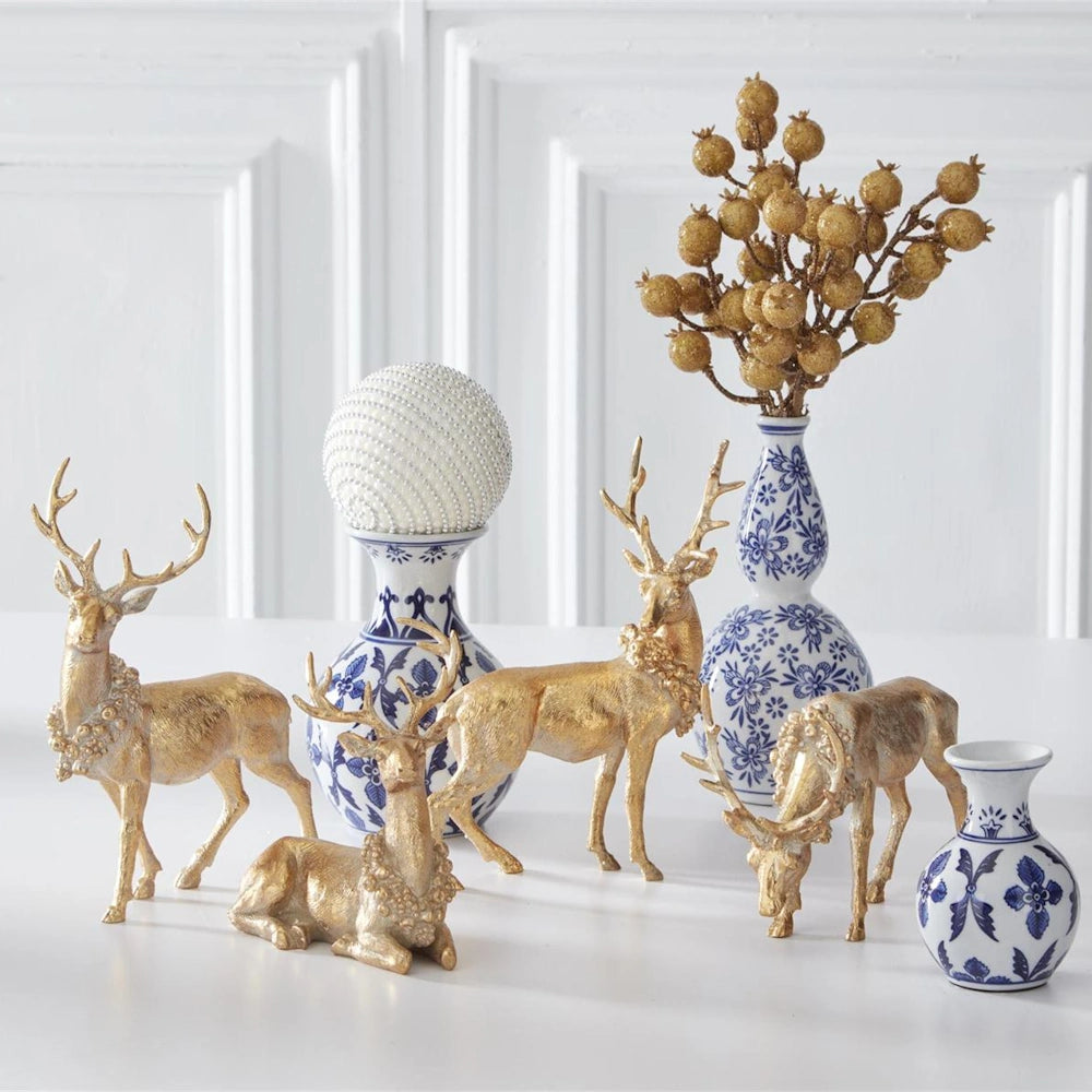 Antique Gold Resin Deer — alternate view 2