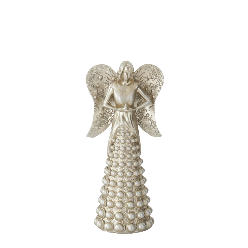Antique Silver Dot Embellished Angels — alternate view 2