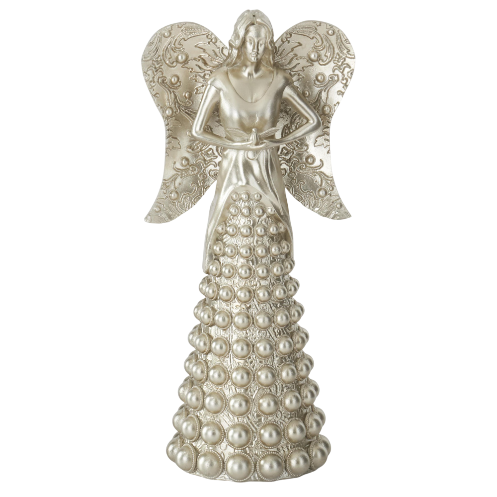 Antique Silver Dot Embellished Angels — alternate view 3