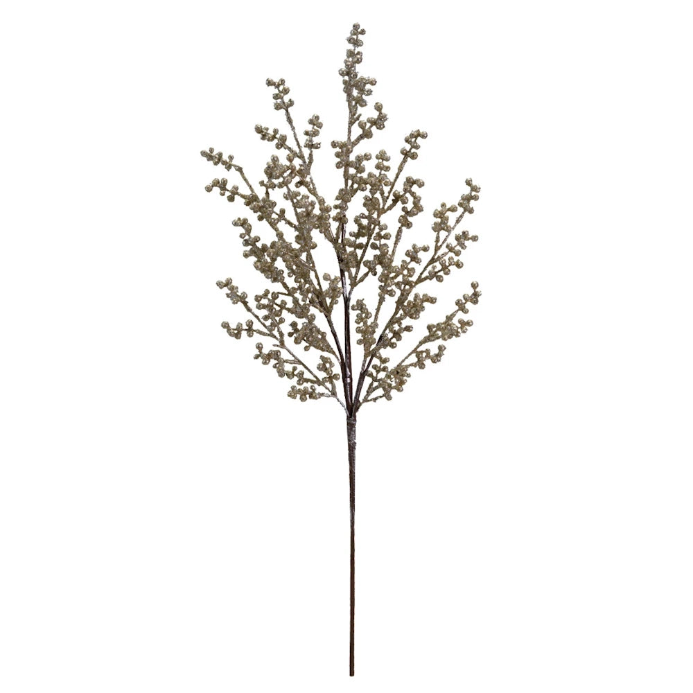 Antique Silver Plastic Berry Spray