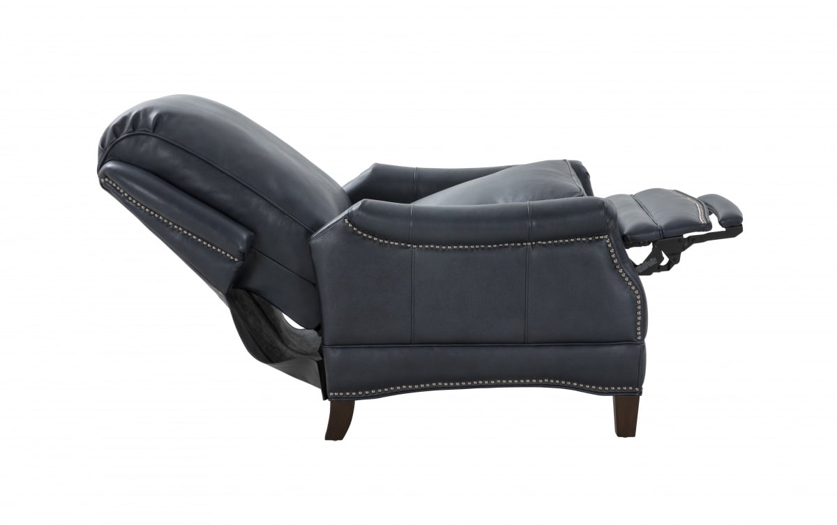 Ashebrooke Recliner: Barone Navy Blue — alternate view 4