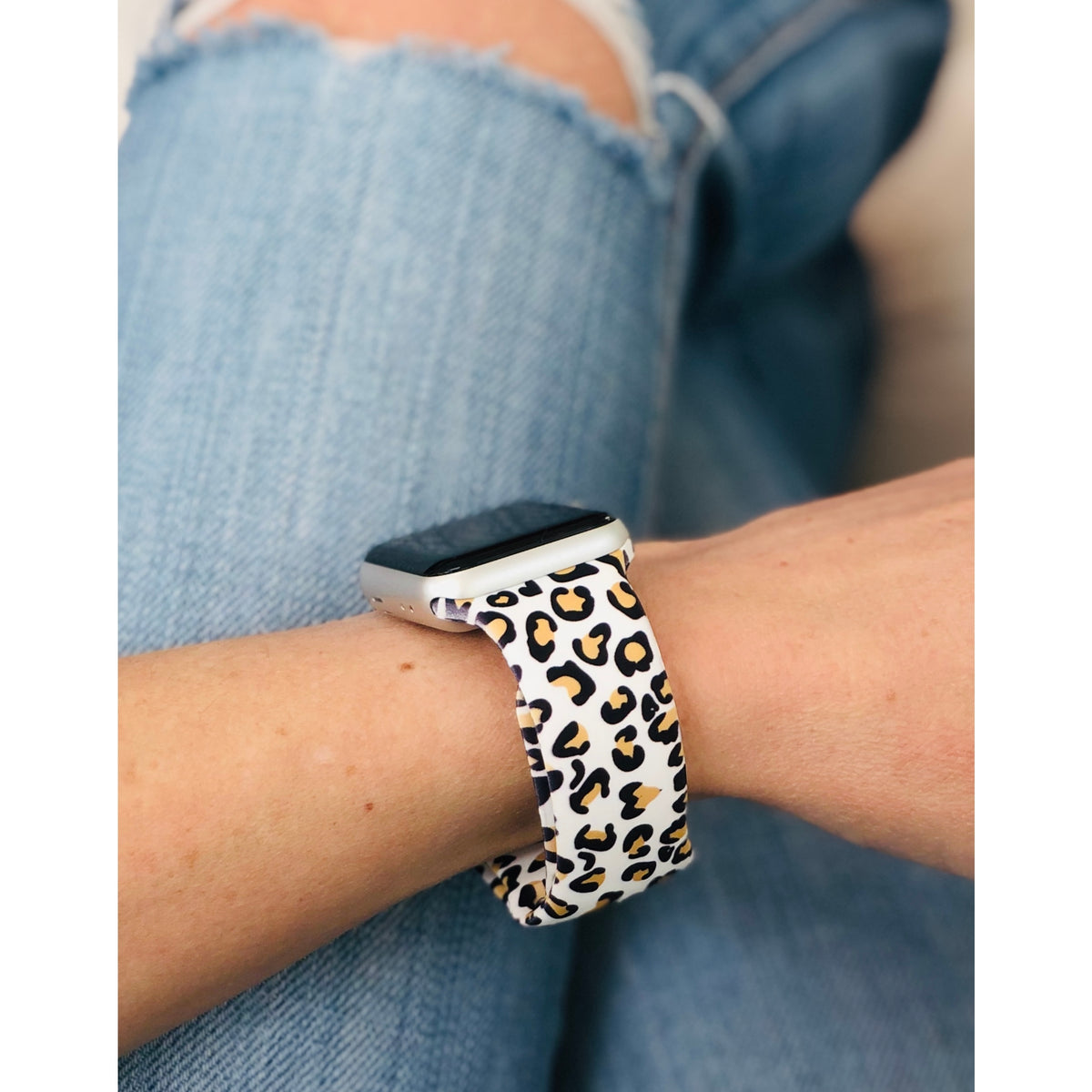 Black & Tan Cheetah Apple Watch Band