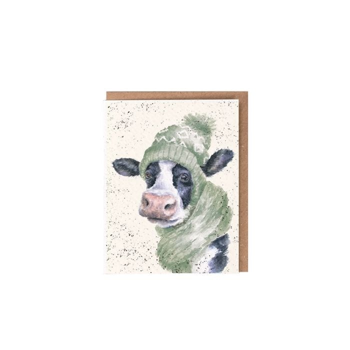 Mooo-rry Christmas enclosure card