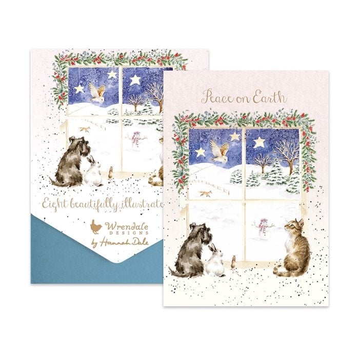 Joy to the World Cat and Dog Christmas Card Pack