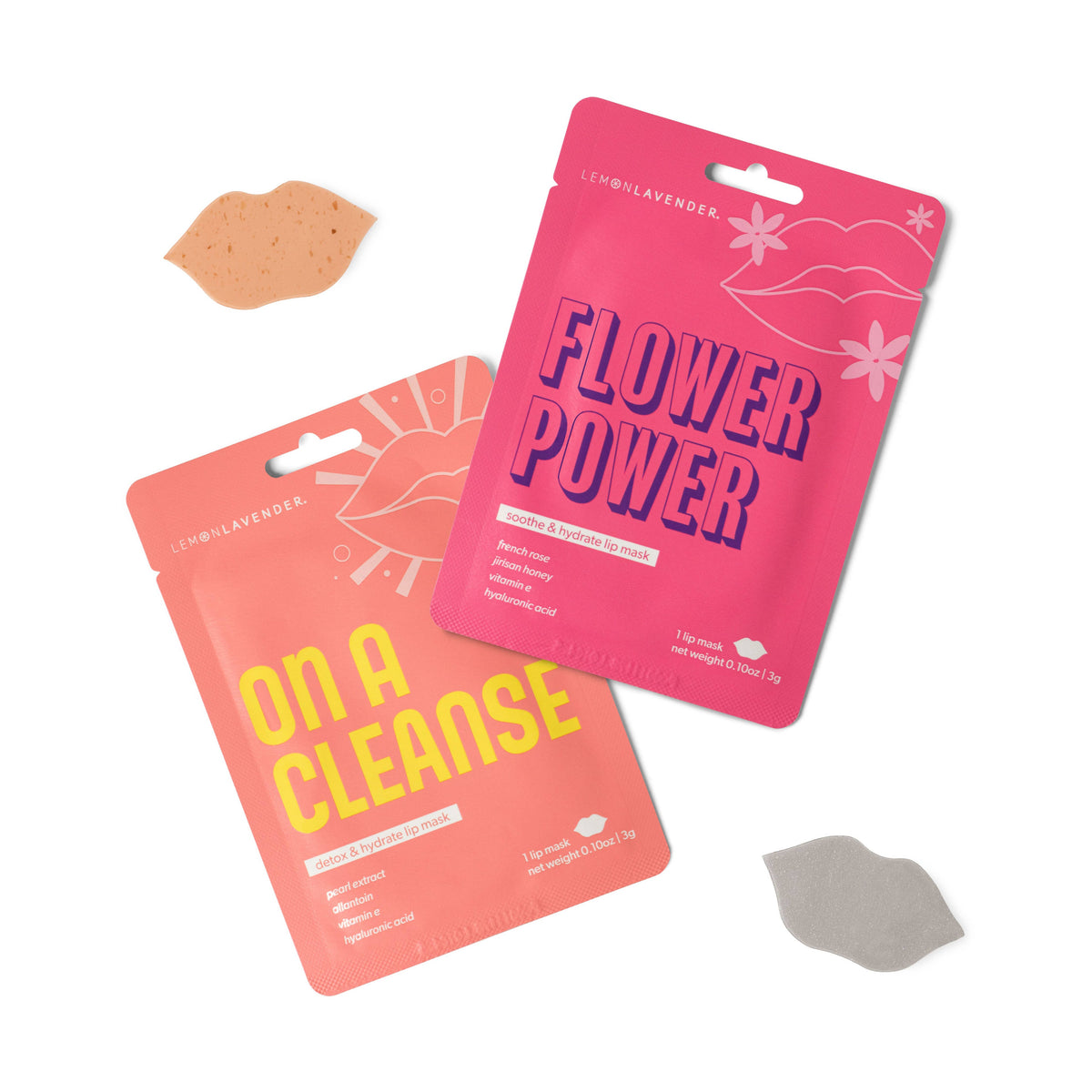 Lemon Lavender Pucker Up Hydrogel Lip Mask Assortment — alternate view 3