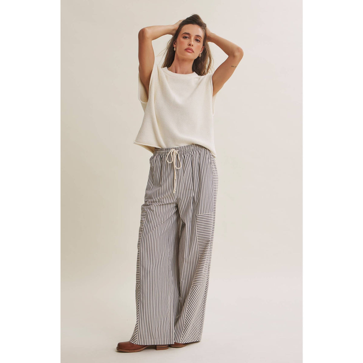 Striped Wide-Leg Pants — alternate view 22