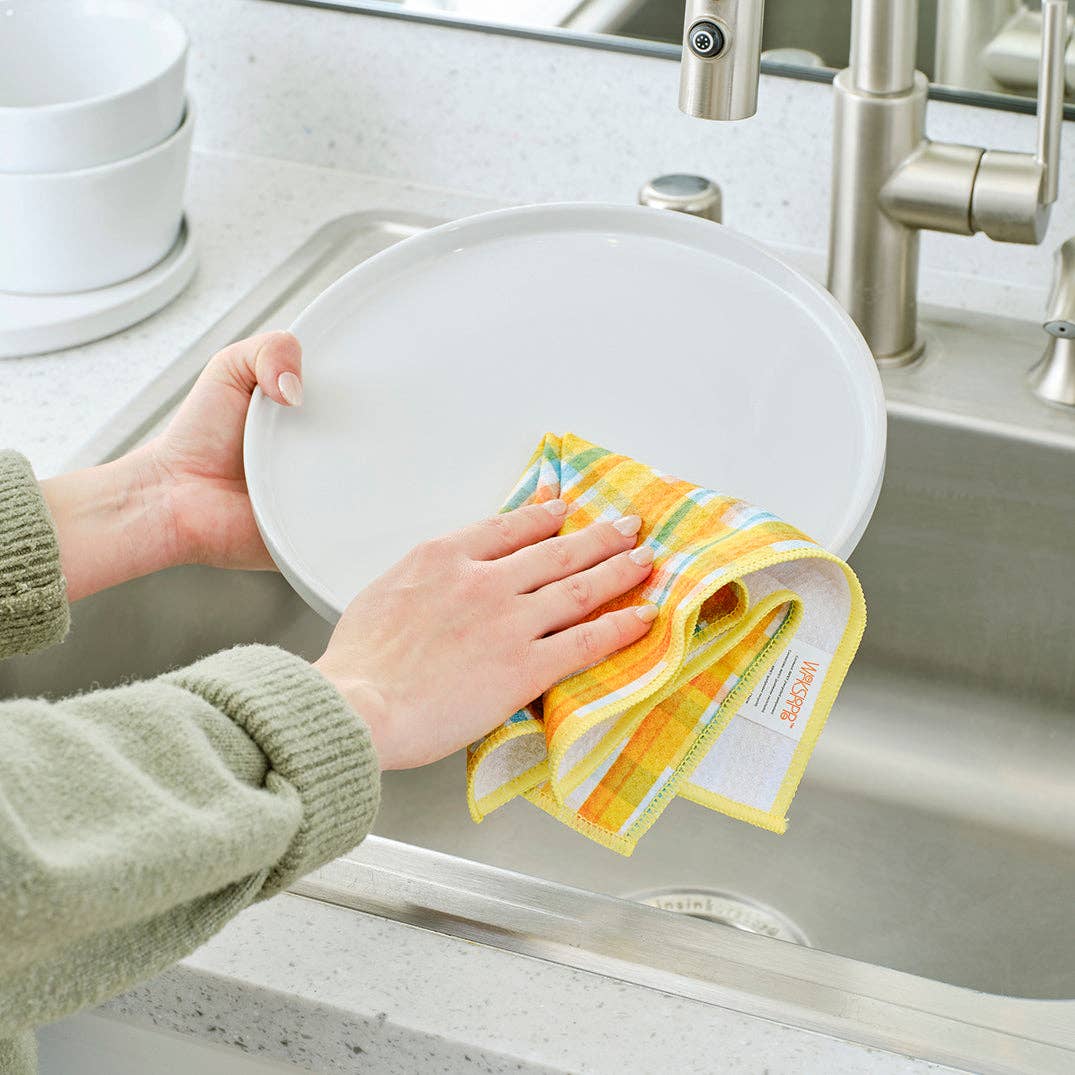 Lemon Plaid Microfiber Towel Set — alternate view 3