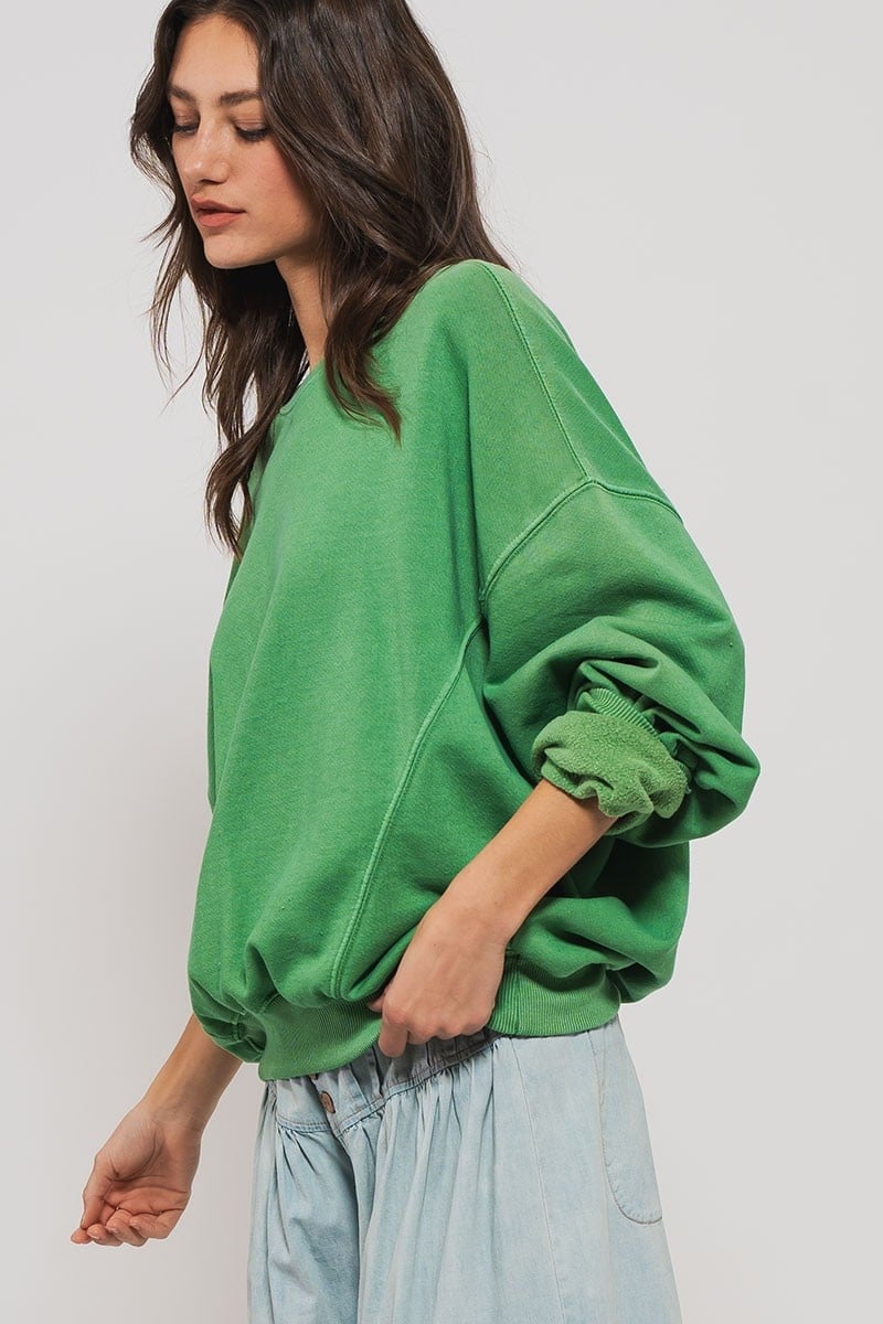 Crew Neck  Organic Cotton  Sweatshirt — alternate view 2
