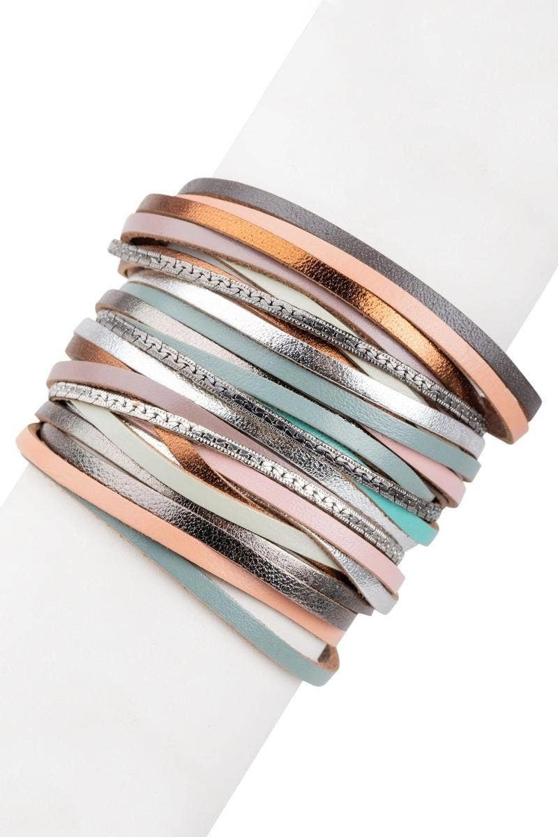 On The Line Leather Bracelet — alternate view 2
