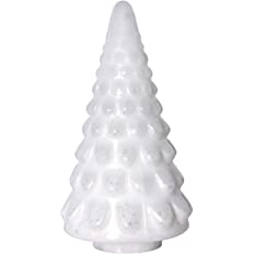 5-1/4"Rd x 10"H Embossed Mercury Glass Tree, Pearlized