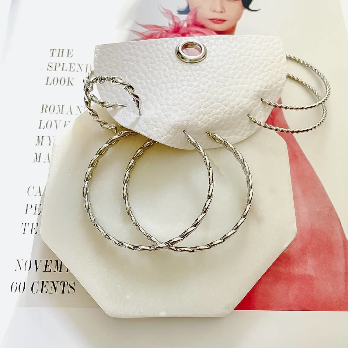 Twisted Tessa Hoop Trio Silver — alternate view 4