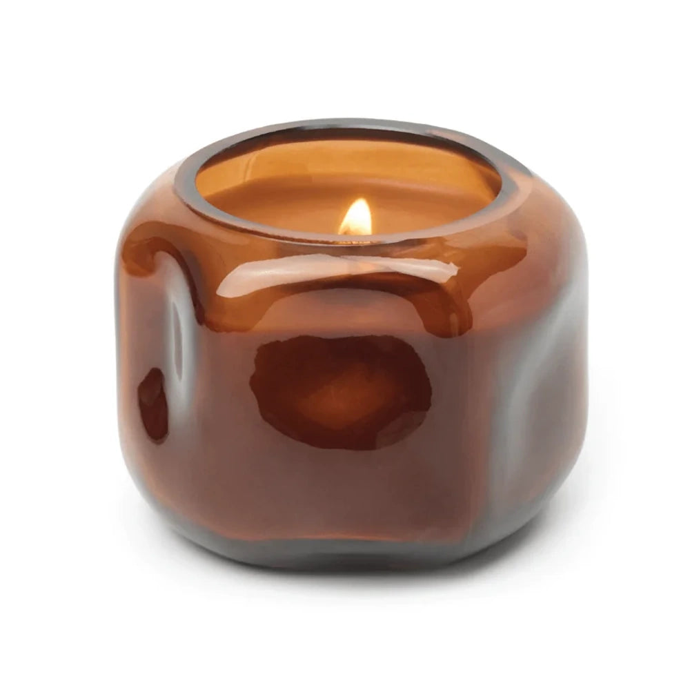 Basalt Amber Tinted Glass Candle - Sienna Sunset — alternate view 2
