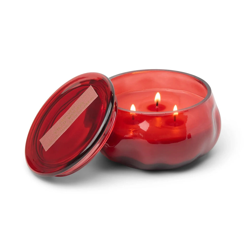 Basalt Red Tinted Glass Candle - Yuzu Woods — alternate view 4