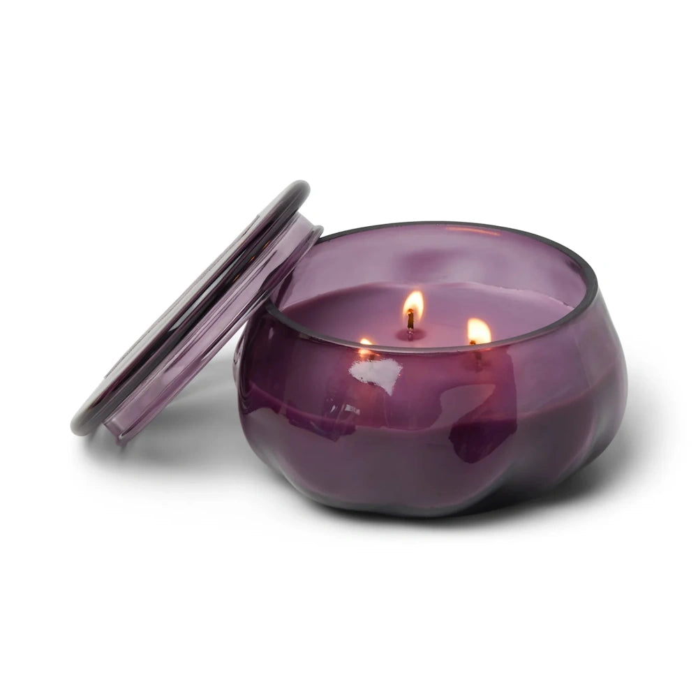 Basalt Violet Tinted Glass Candle - Violet & Vanilla — alternate view 4