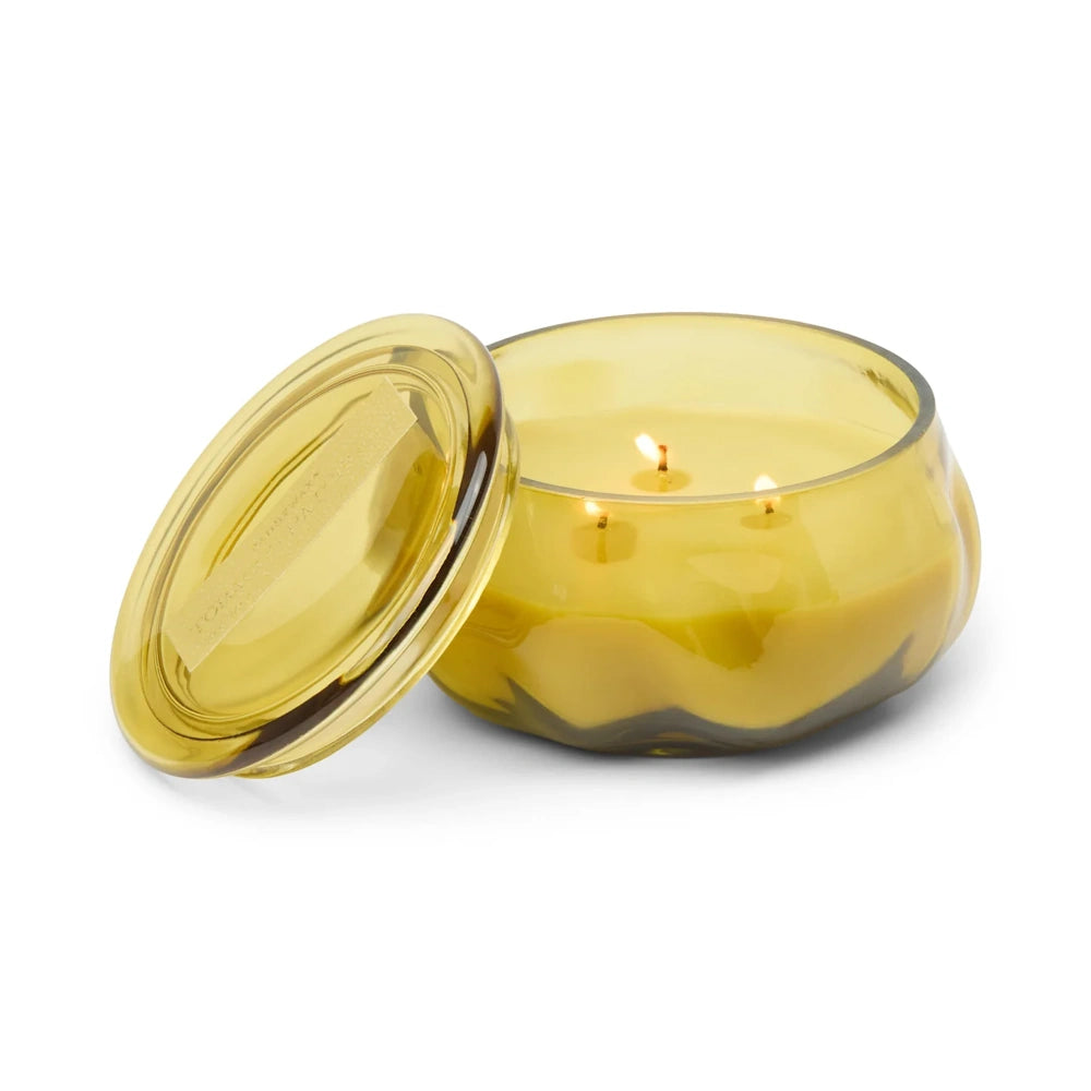 Basalt Yellow Tinted Glass Candle - Tobacco Patchouli — alternate view 4
