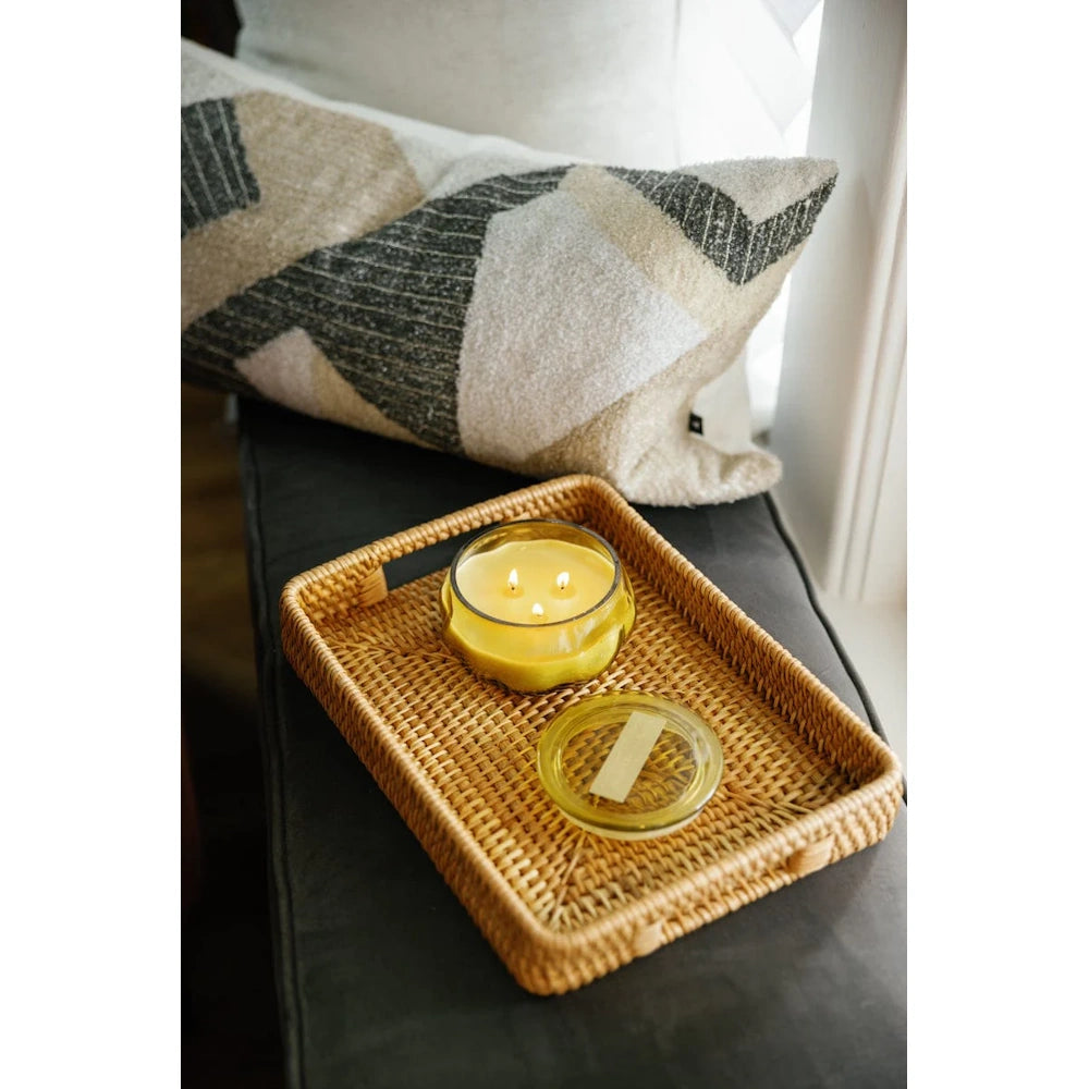 Basalt Yellow Tinted Glass Candle - Tobacco Patchouli — alternate view 5