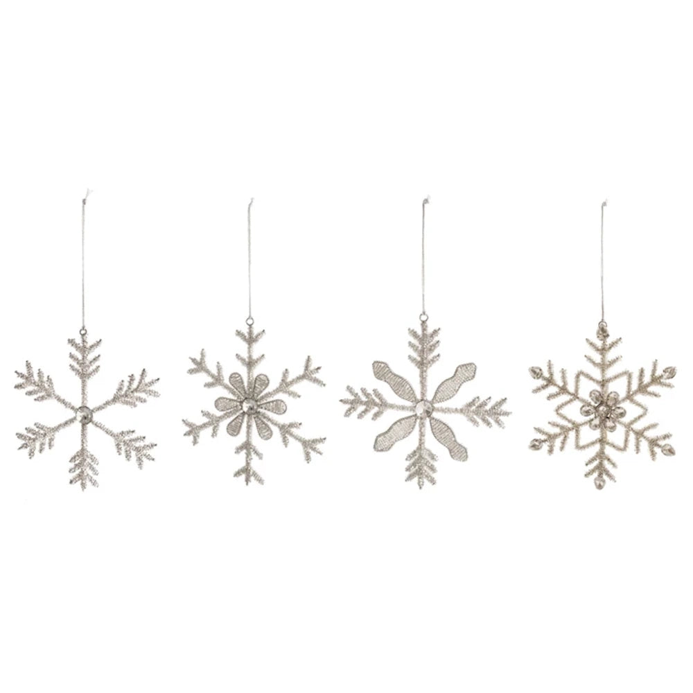Bead Snowflake Ornaments — alternate view 2