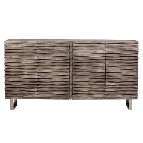 Bengal Manor Mango Wood Wave Grey Sideboard — alternate view 3