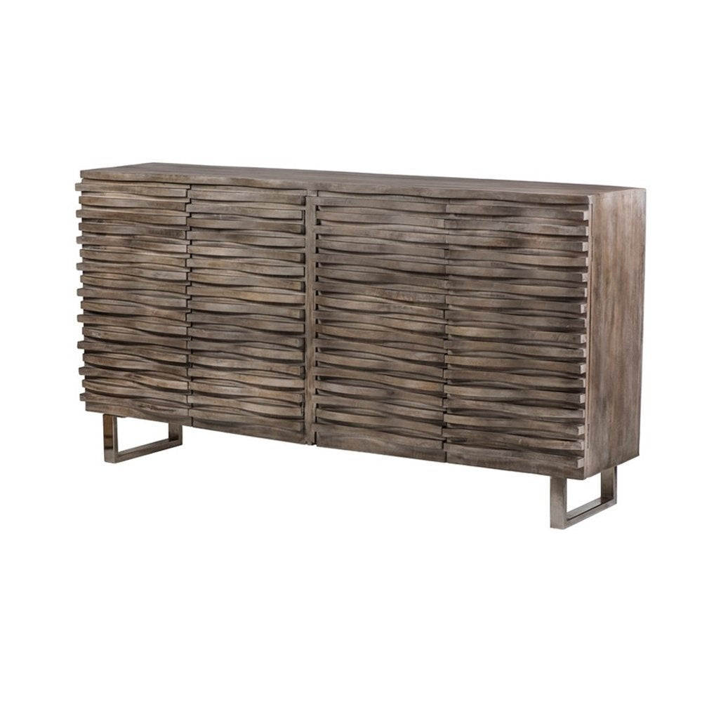 Bengal Manor Mango Wood Wave Grey Sideboard — alternate view 4
