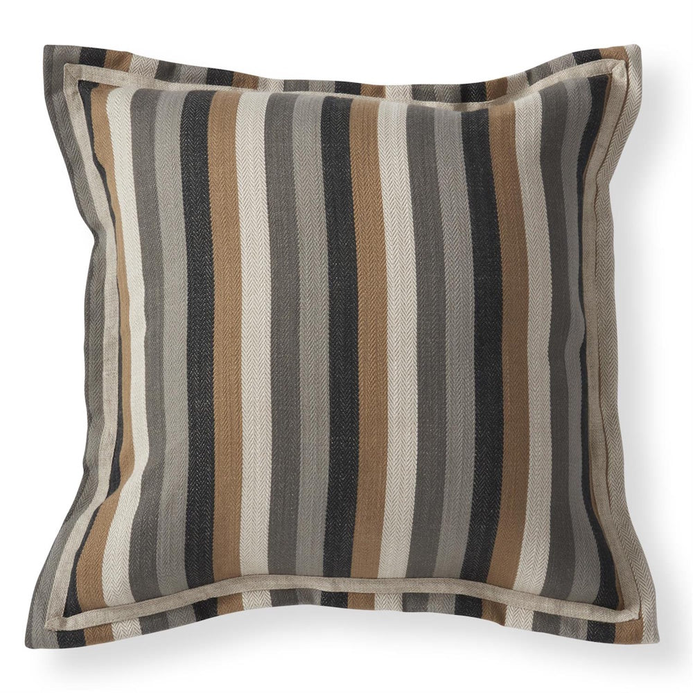 Black & Gray Stripe Square Pillow