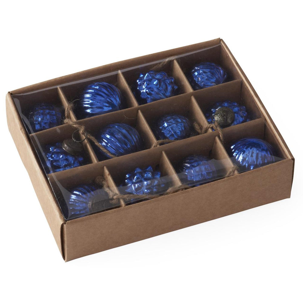 Blue Mercury Glass Round Ornament — alternate view 2