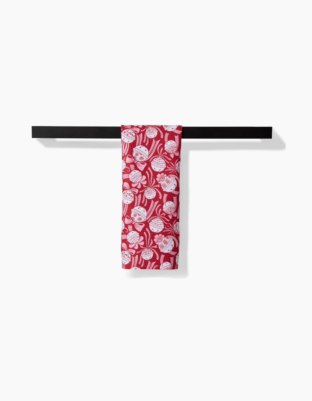 Holiday Bells Bows Bar Towel — alternate view 2