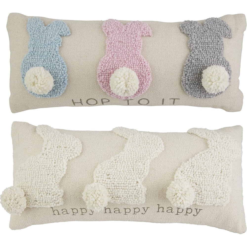 Happy Bunny Hooked Pillow — alternate view 3