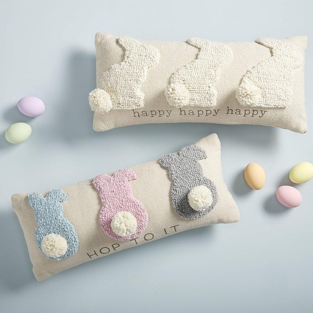 Happy Bunny Hooked Pillow — alternate view 2