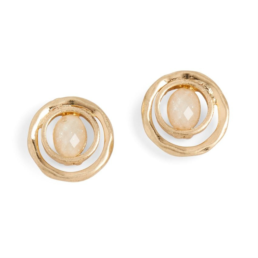 Two Circle Stud Earrings