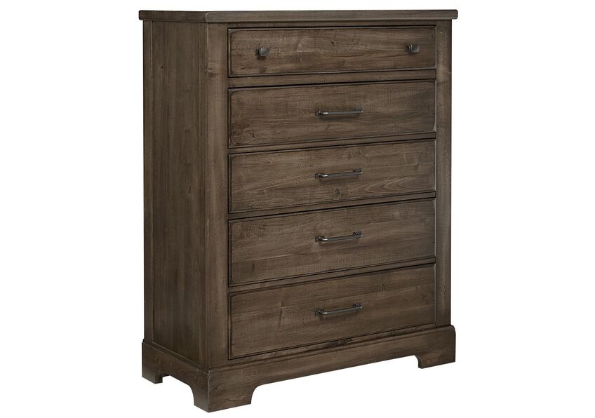 Cool Rustic 5 Drawer Chest (Mink)