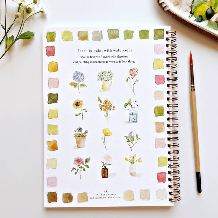 Flowers Watercolor Workbook — alternate view 2
